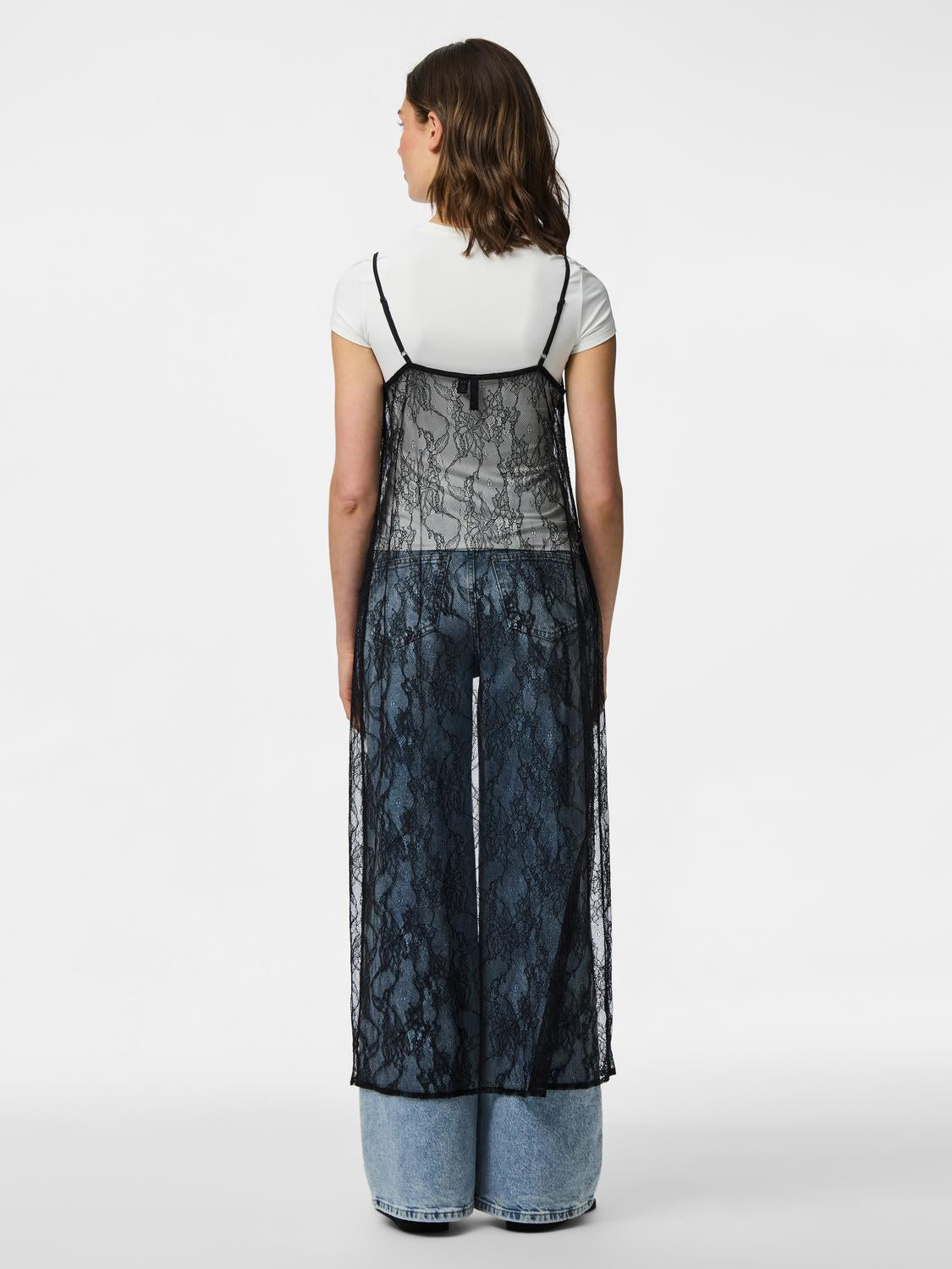 PCFRILLE LONG DRESS - Black